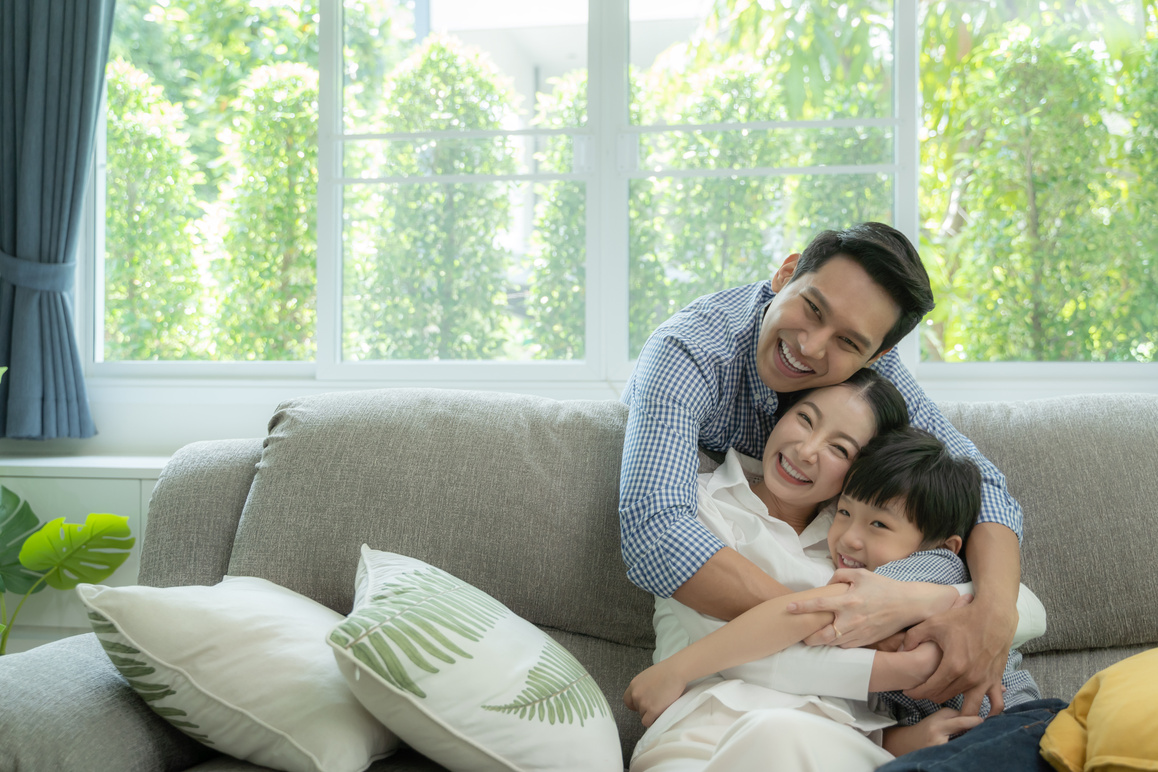 Asian Family Bonding at Home